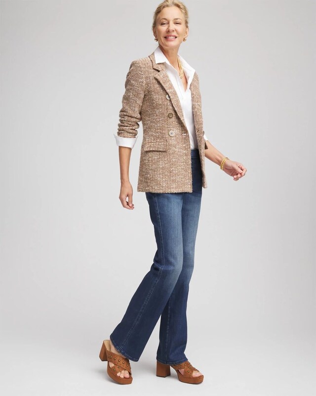 Tweed Double-Breasted Blazer - image 2